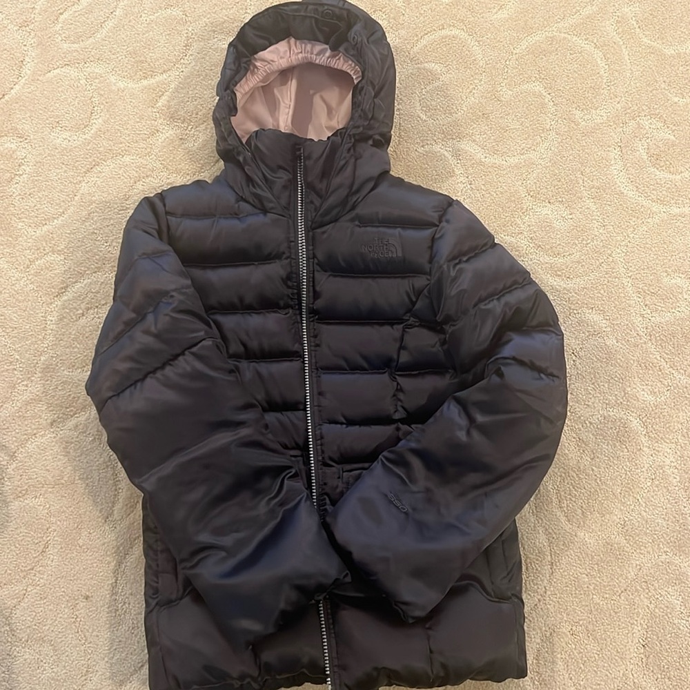 Northface dark grey girls coat